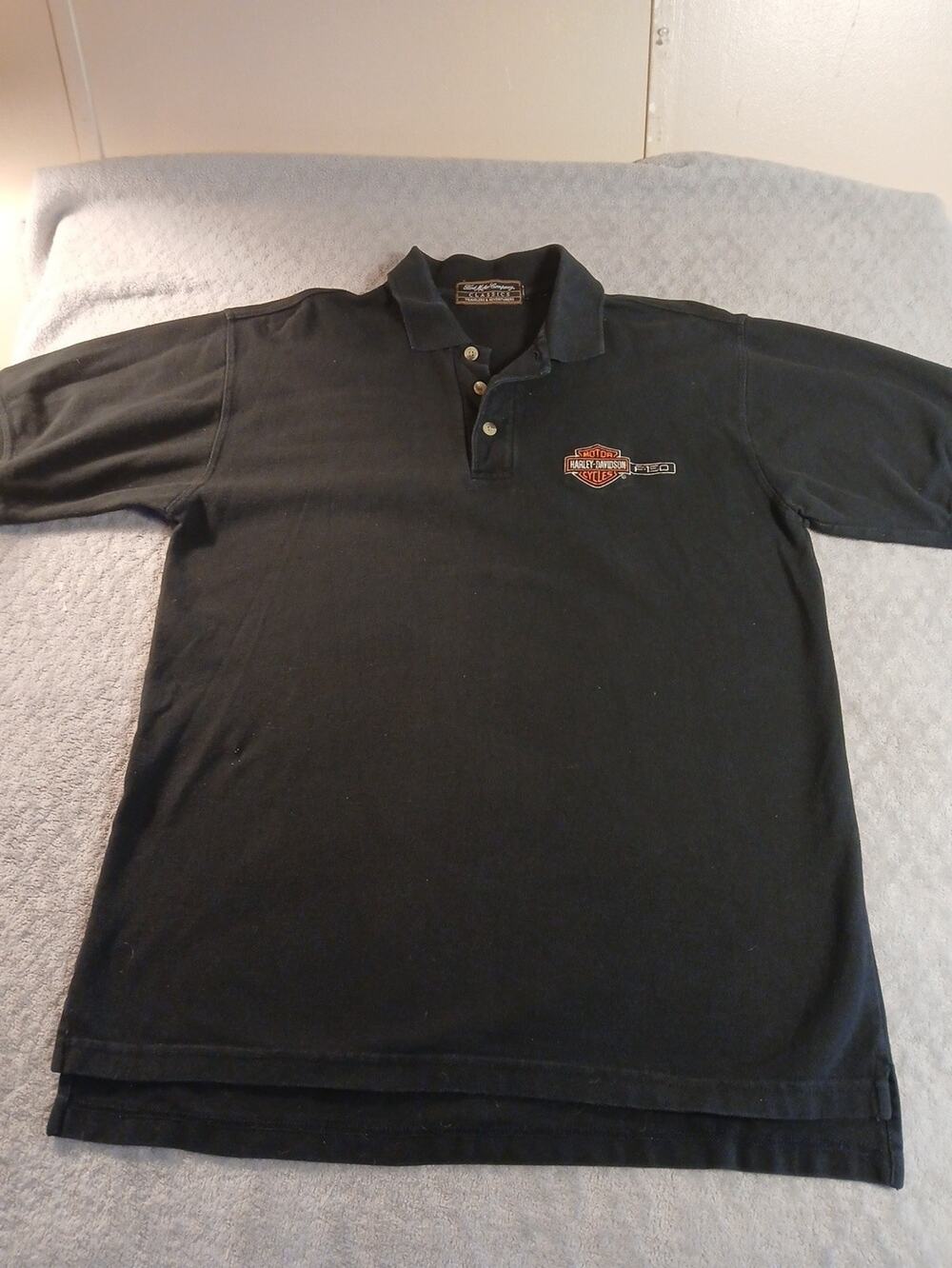 Ford Motor Company Classics - F-150 Harley Davidson Polo - Black Size L EUC
